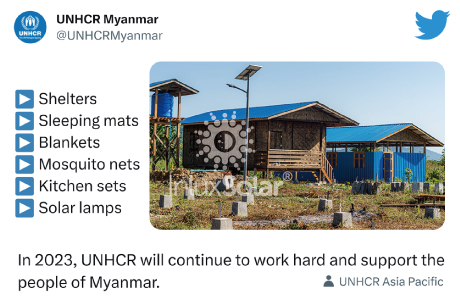 Proyecto de campamentos de refugiados de ACNUR en Myanmar